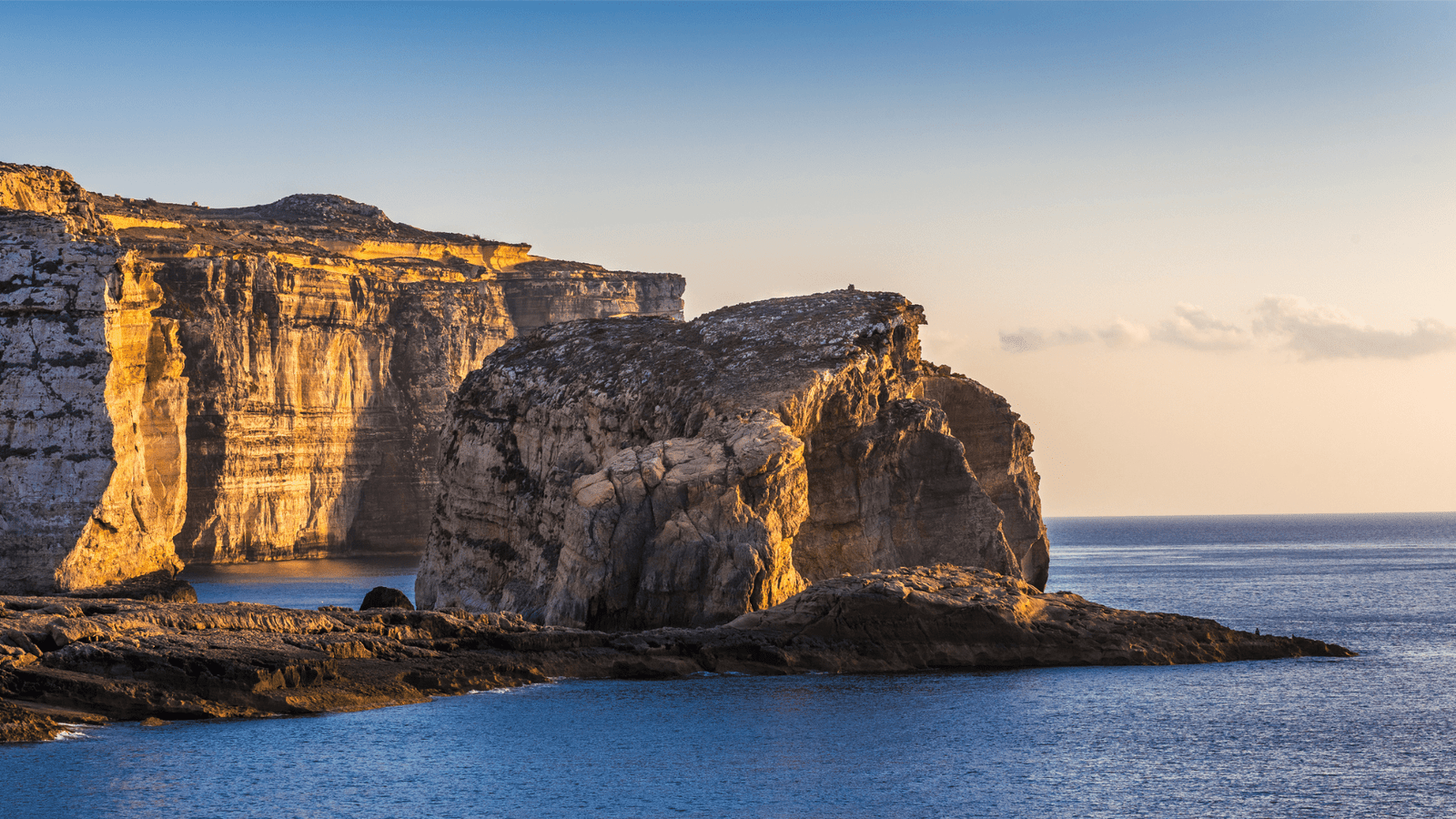 Fungus Rock in the sunset, Dwerja, Gozo.