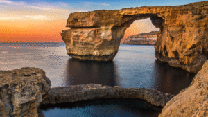 The Azure Window at sunset.