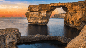 The Azure Window at sunset.