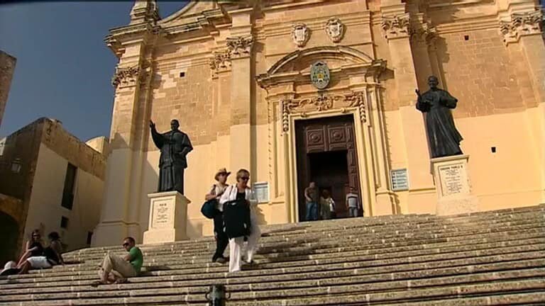 Steve McDonald and Eileen Grimshaw on the steps of the Citadel.