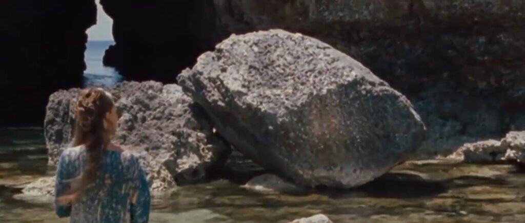 Julie Christie, as Thetis, Blue Lagoon, Comino.