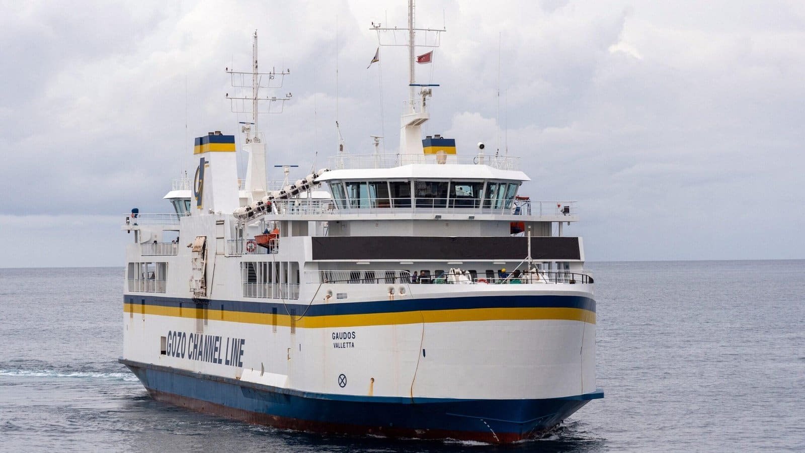 One of the Gozo Channel Ferry vessels crossing the the Gozo channel.