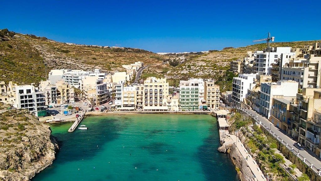 Aerial shot of Xlendia Bay.