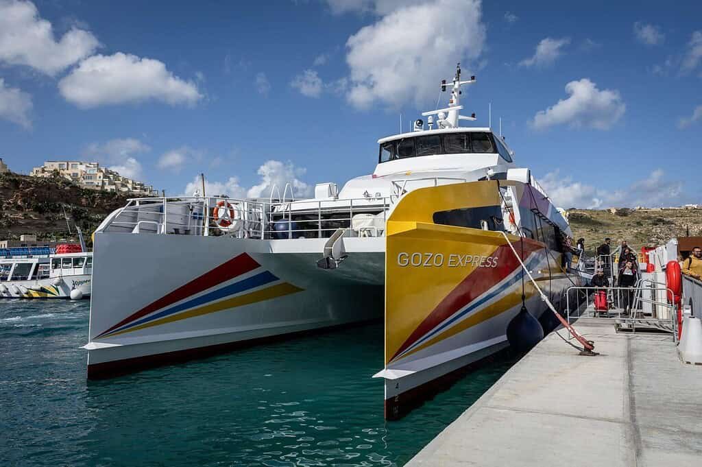 Gozo Highspeed Ferry docked.