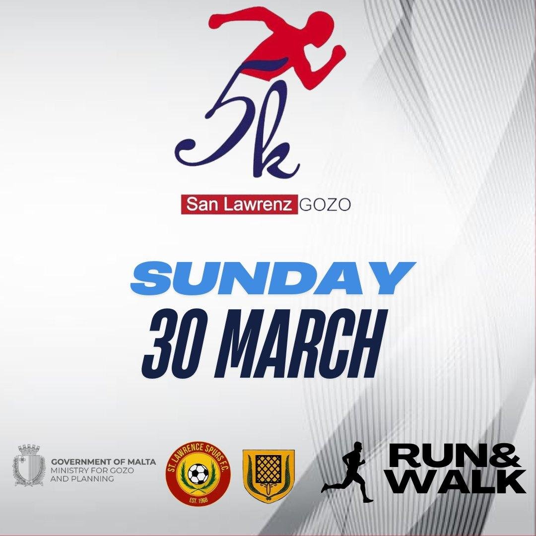 Poster for San Lawrenz 5k Run 2025.