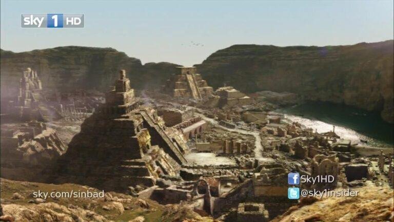 Ancient pyramids in Dwerja Bay.