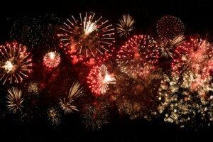 Fireworks at night