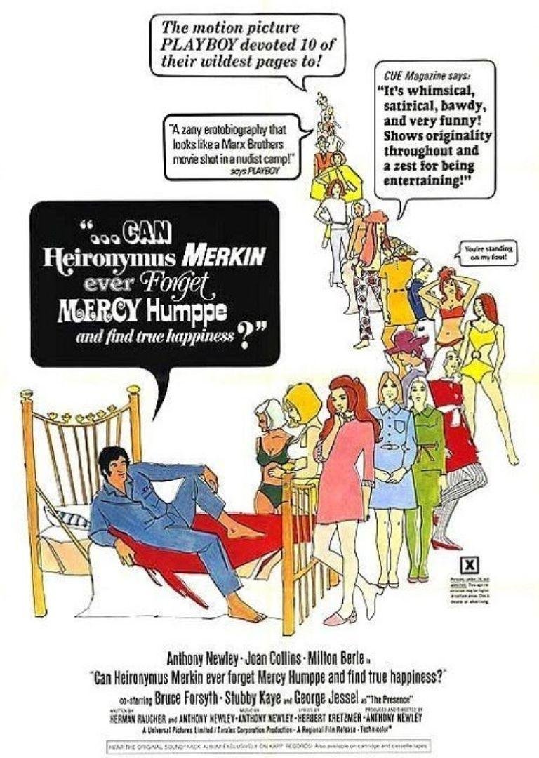 Poster for Joan Collins movie, Can Heironymus Merkin Ever Forget Mercy Humppe and Find True Happiness.