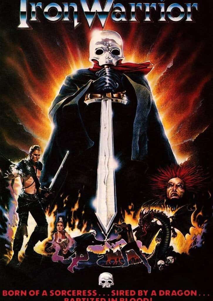 Poster for barbarian movie, Iron Warrior.
