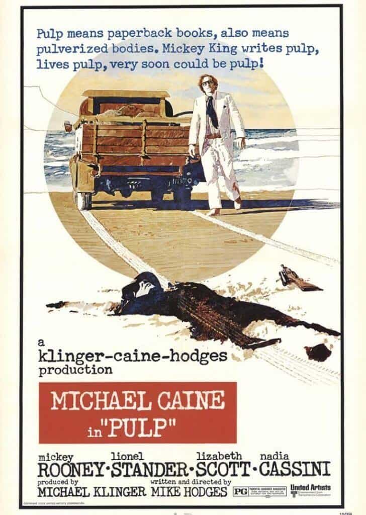 Poster for Michael Caine Movie, Pulp.