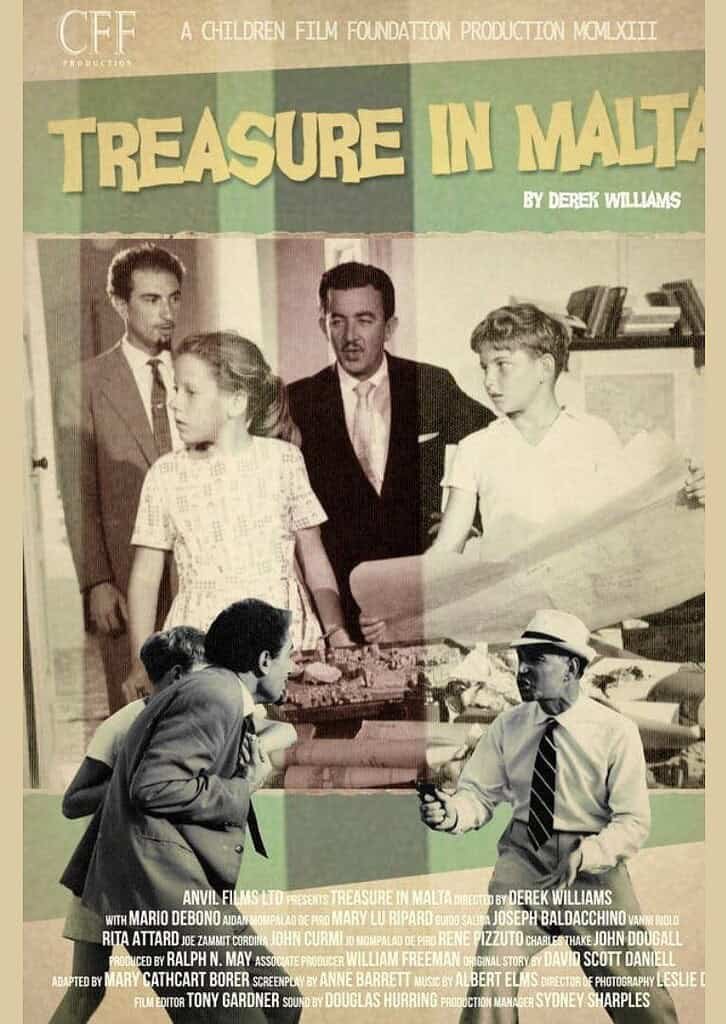 Poster for Maltese TV show turned movie, Treasure in Malta.