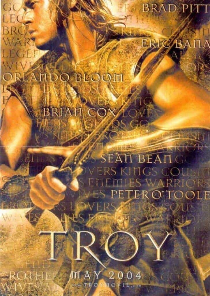 Poster for Brad Pitt Movie, Troy.