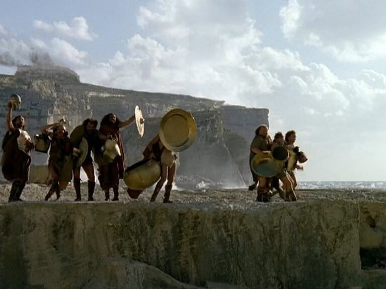Odysseus' men set against Fungus Rock.