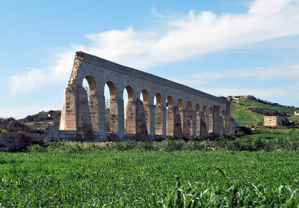 gozo, malta, nature, roman, viaduct, water, old, ruins