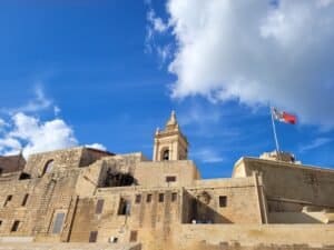 Historic fortress under blue sky