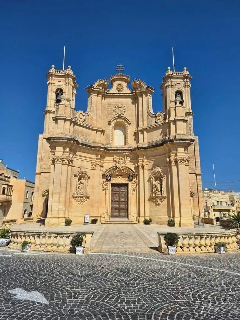 The Church of the Visitation in Għarb, Gozo, the Sainte Victoire church in The Madame Blanc Mysteries from series 2"