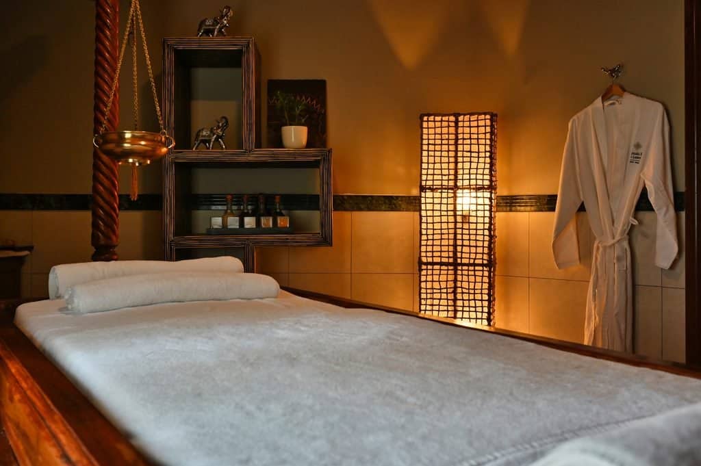 The Ayurveda treatment room at the spa at Kempinski Hotel San Lawrenz, Gozo
